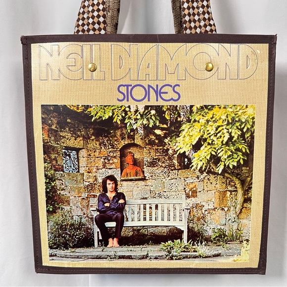 Neil Diamond Album Cover Tote Bag Faux Leather Upcycled Record Purse Retro Festi - Picture 6 of 17
